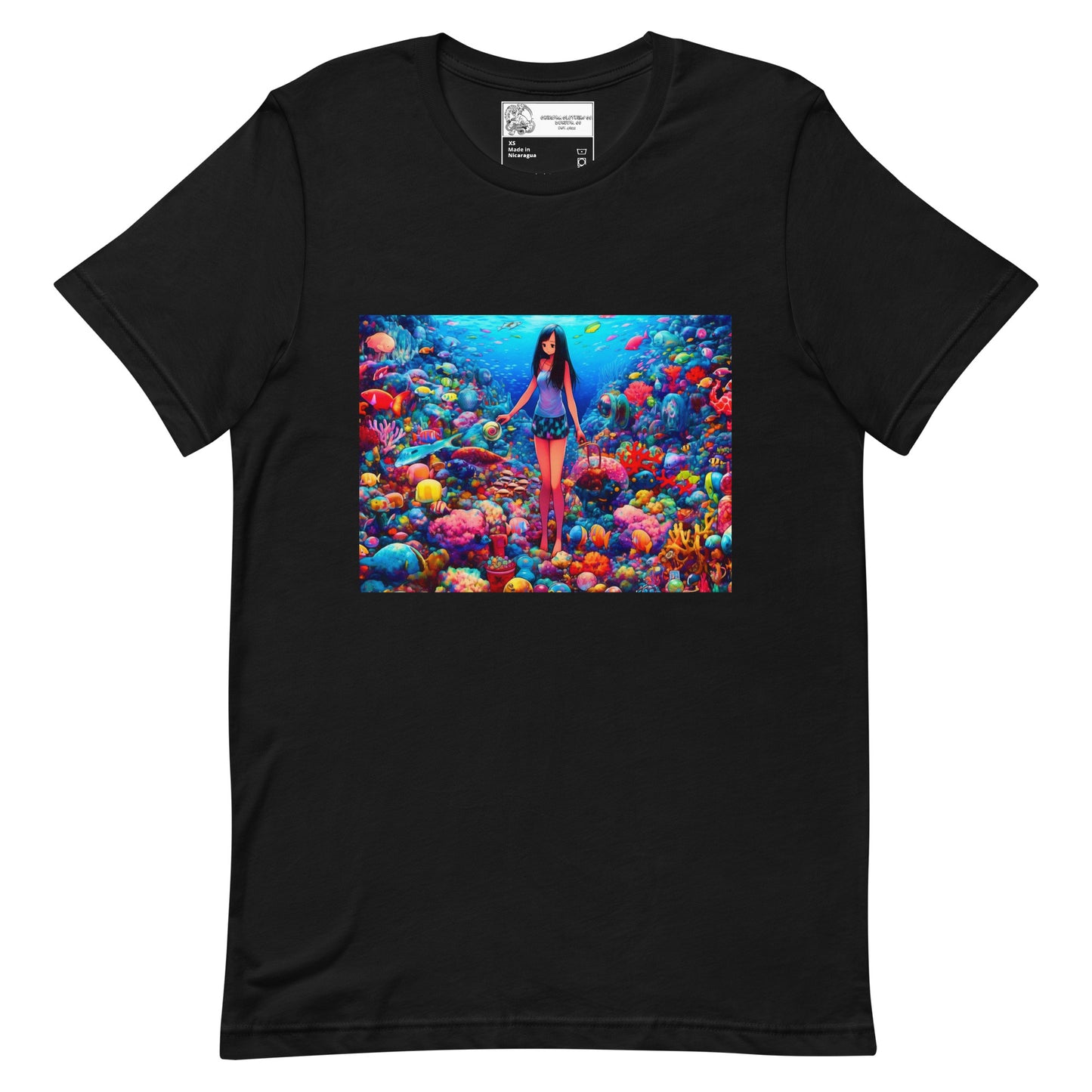 Ocean Anime Girl Unisex t-shirt