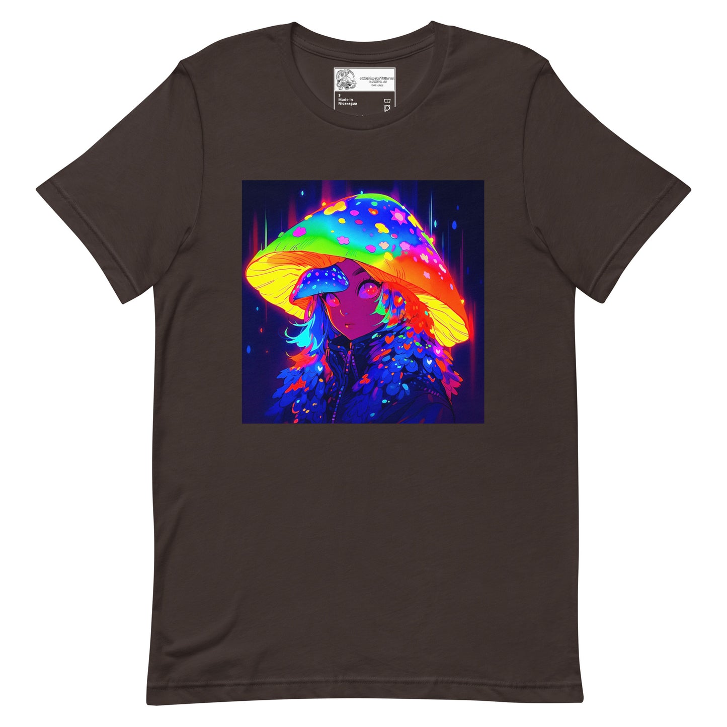Rainbow Mushroom Anime Girl #1 Unisex t-shirt