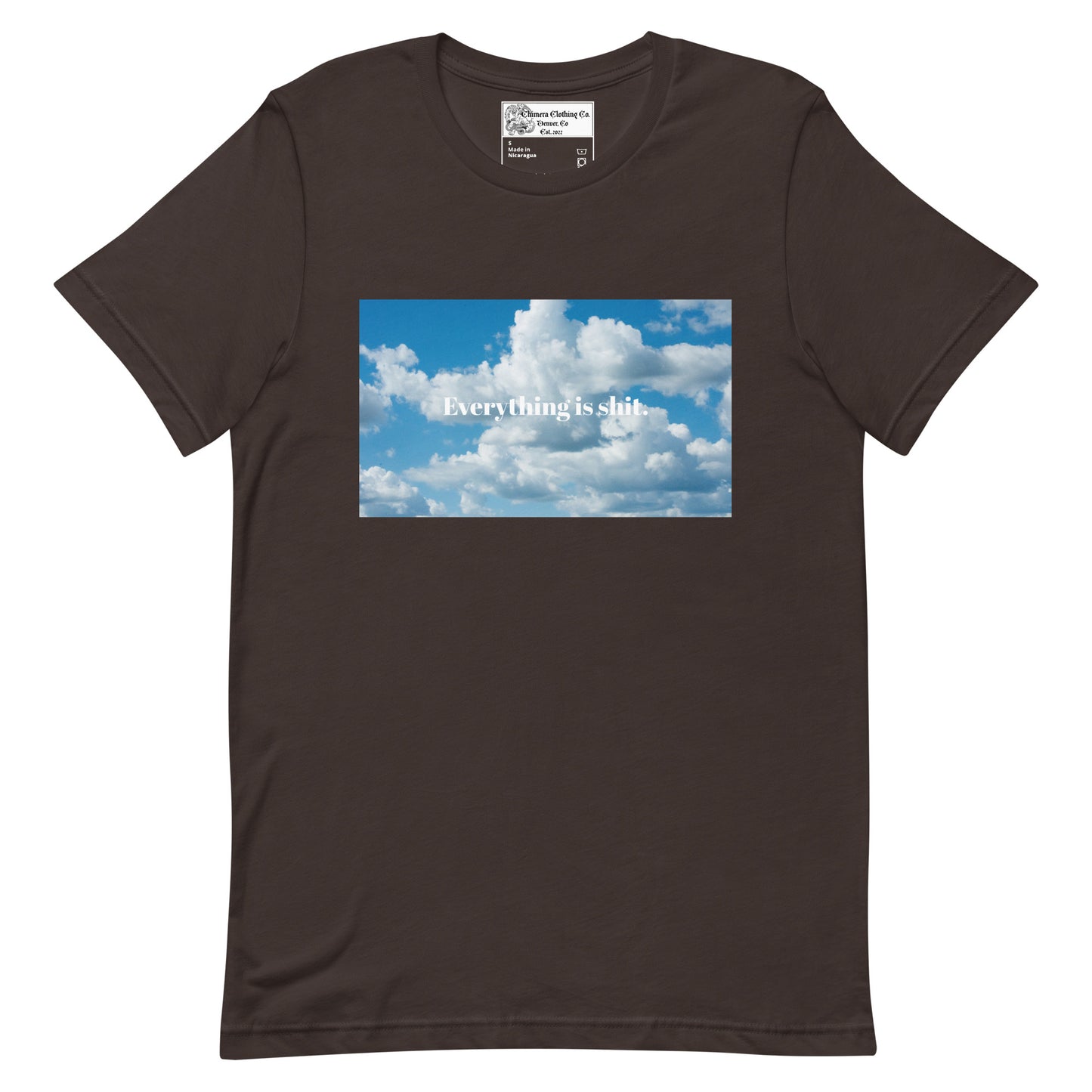 Clouds Everything is Shit Unisex t-shirt
