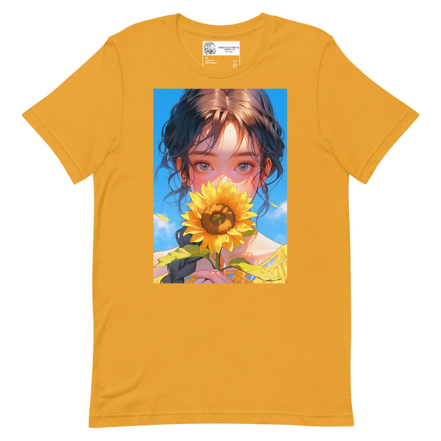 Sunflower Anime Girl #1 Unisex t-shirt
