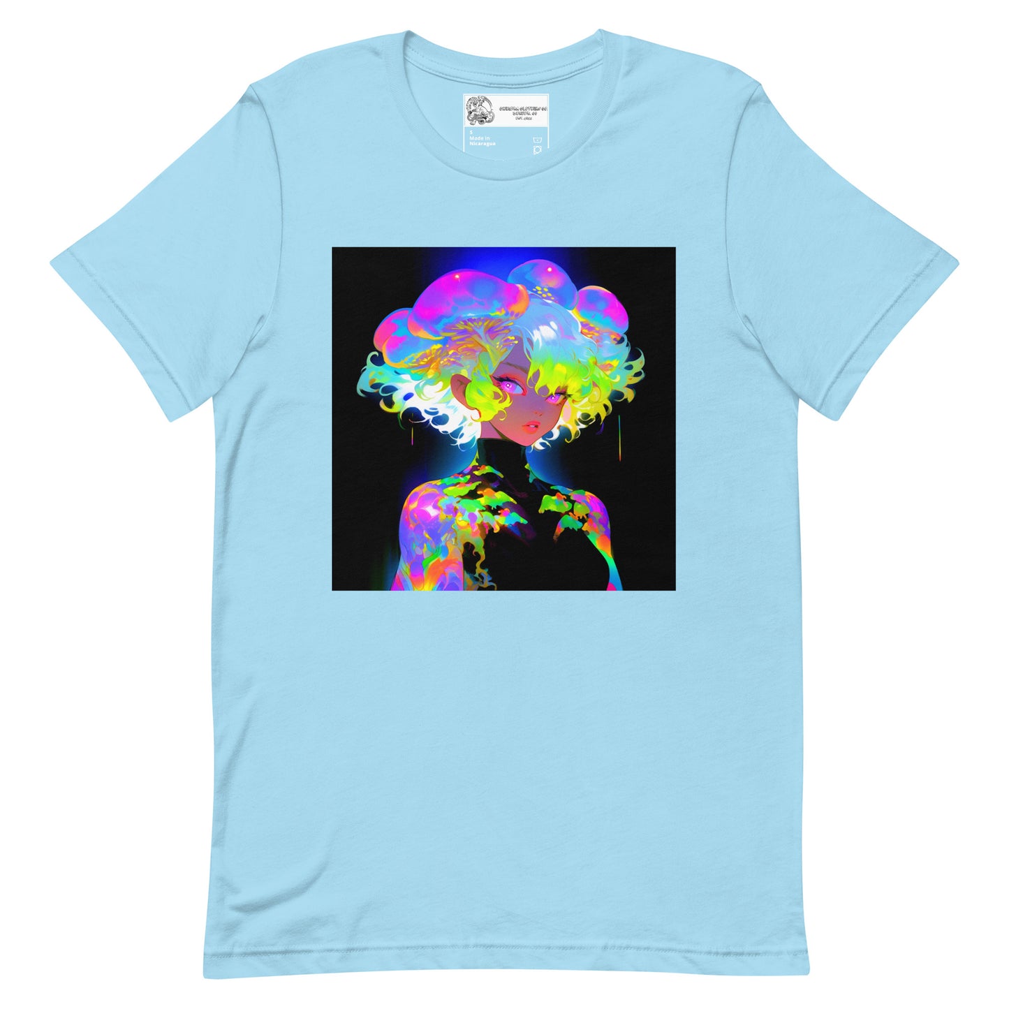 Rainbow Mushroom Anime Girl #2 Unisex t-shirt