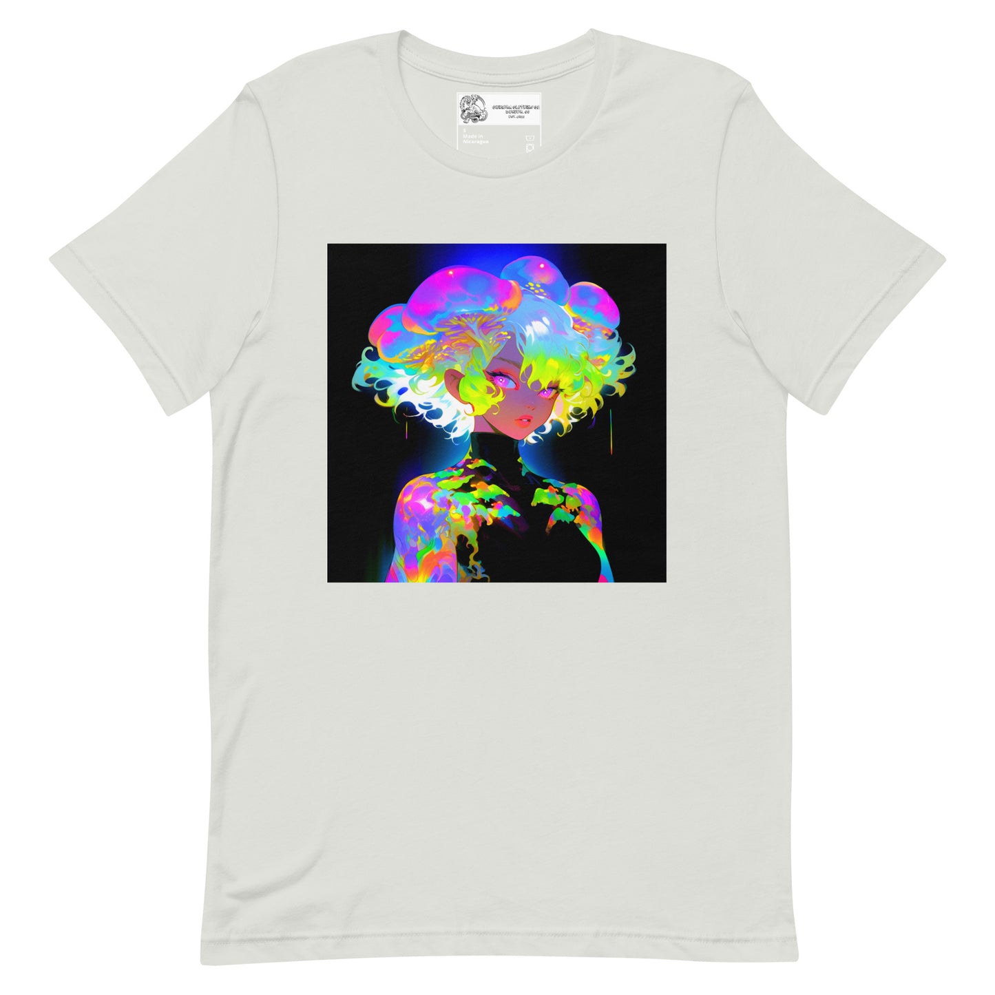 Rainbow Mushroom Anime Girl #2 Unisex t-shirt