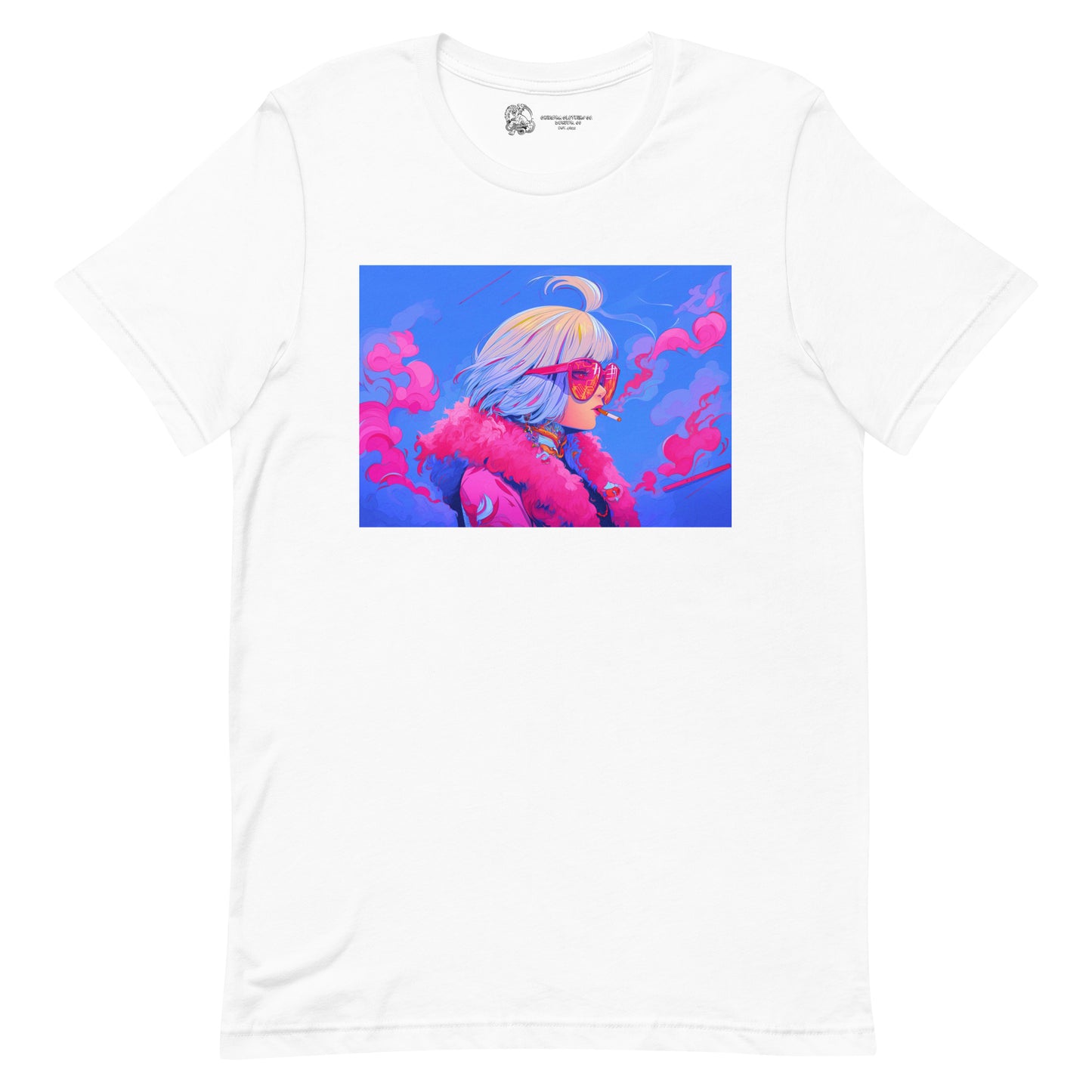 Smoking Anime Woman #3 Unisex t-shirt