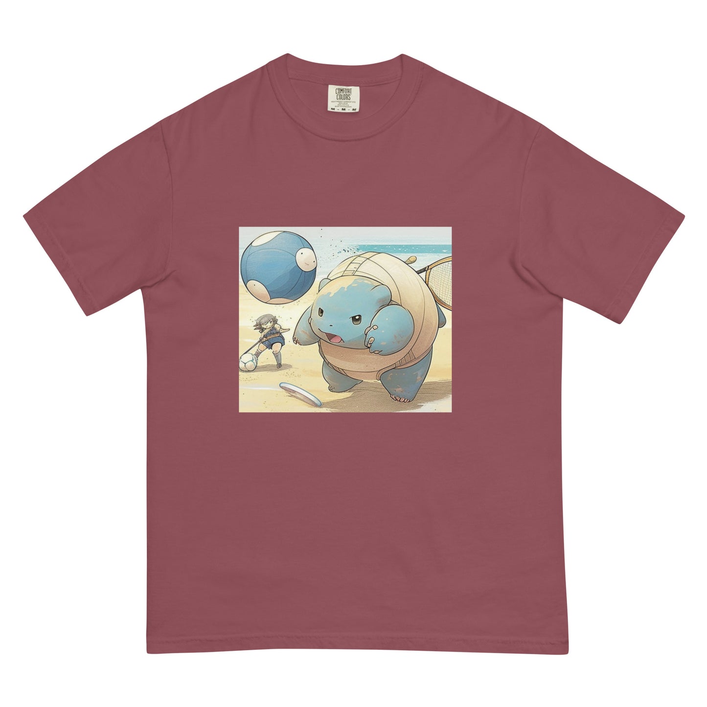Blastoise at the Beach Men’s garment-dyed heavyweight t-shirt