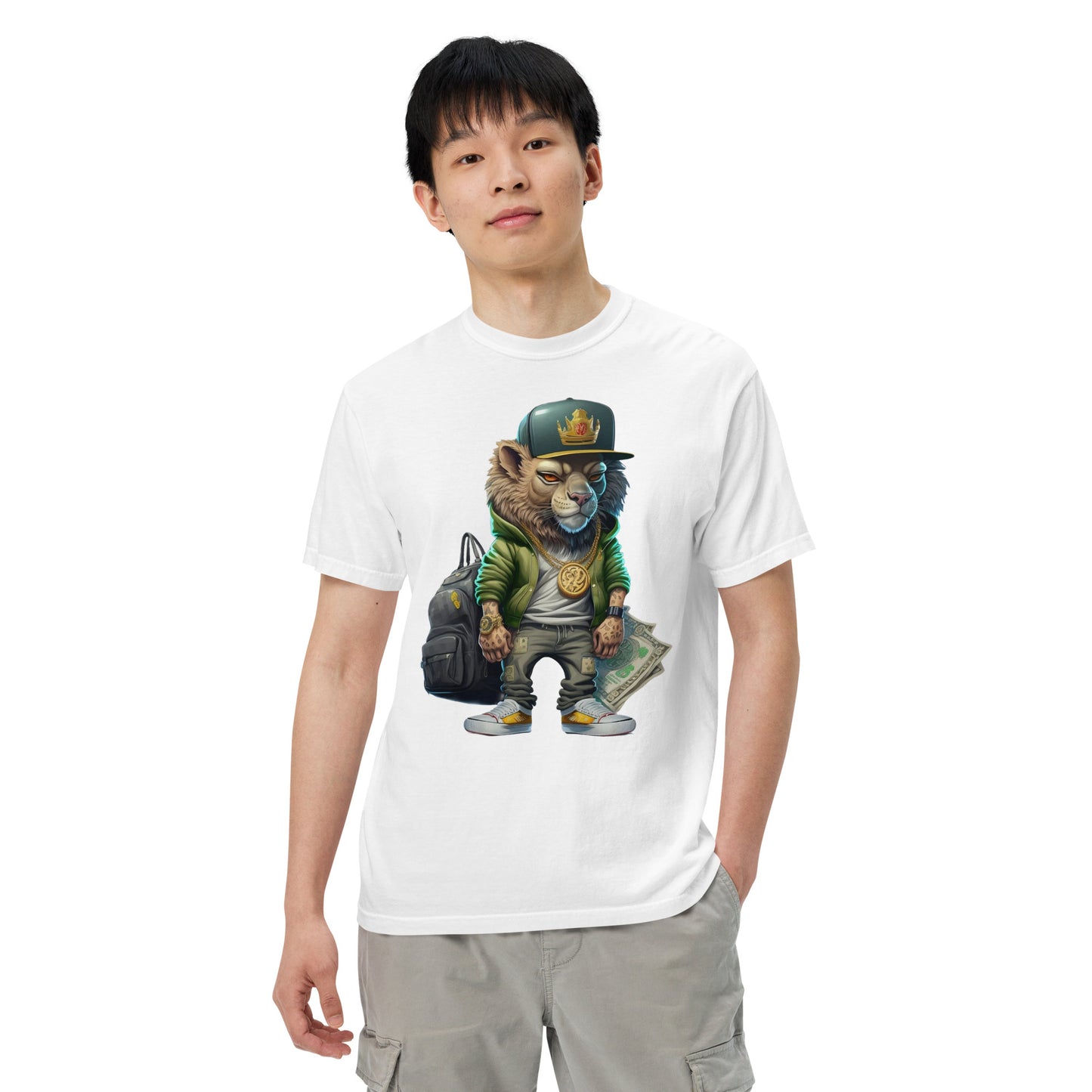 Lil' Lion Men’s garment-dyed heavyweight t-shirt