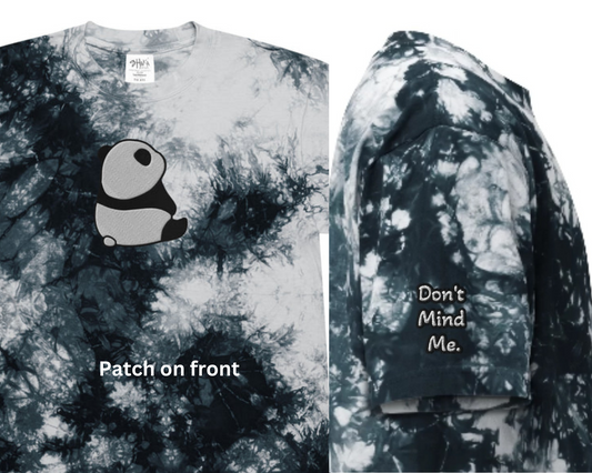 Don't Mind Me Panda Oversized tie-dye t-shirt