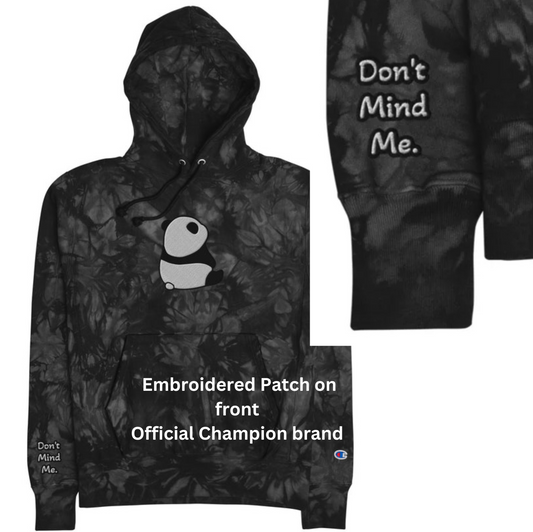 Dont mind me Panda Unisex Champion tie-dye hoodie
