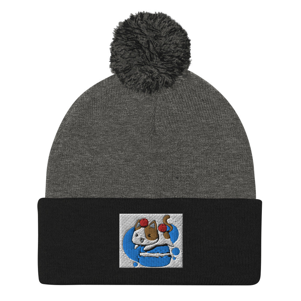 Macaroon Cat Pom-Pom Beanie Hat