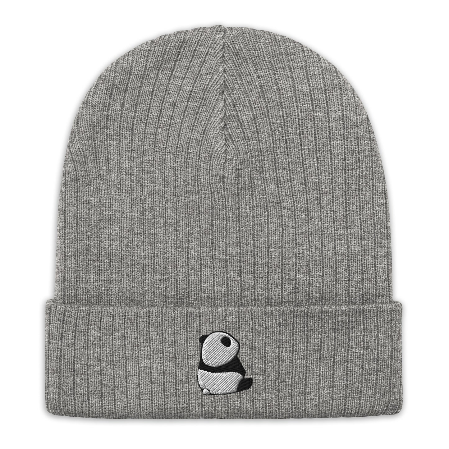 Panda Ribbed knit beanie Hat