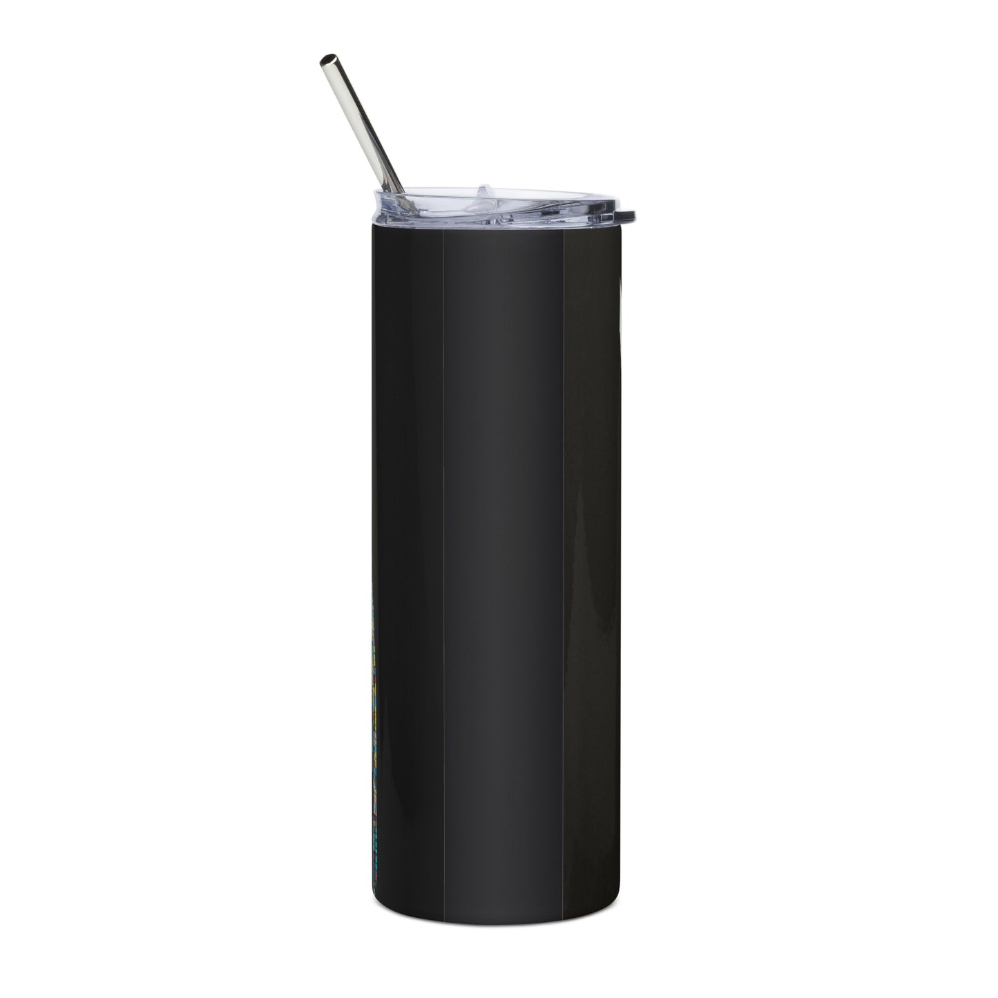 Rainbow Knight Stainless steel tumbler cup with metal straw