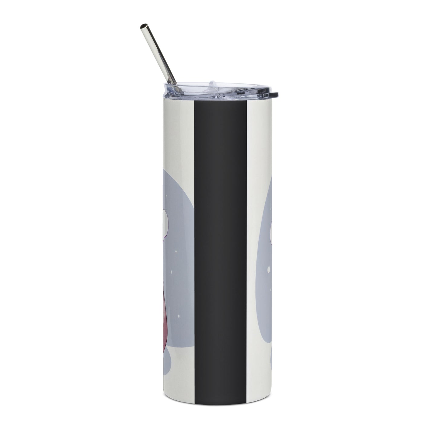 Anime Cat Girl #6 Stainless steel tumbler cup with metal straw