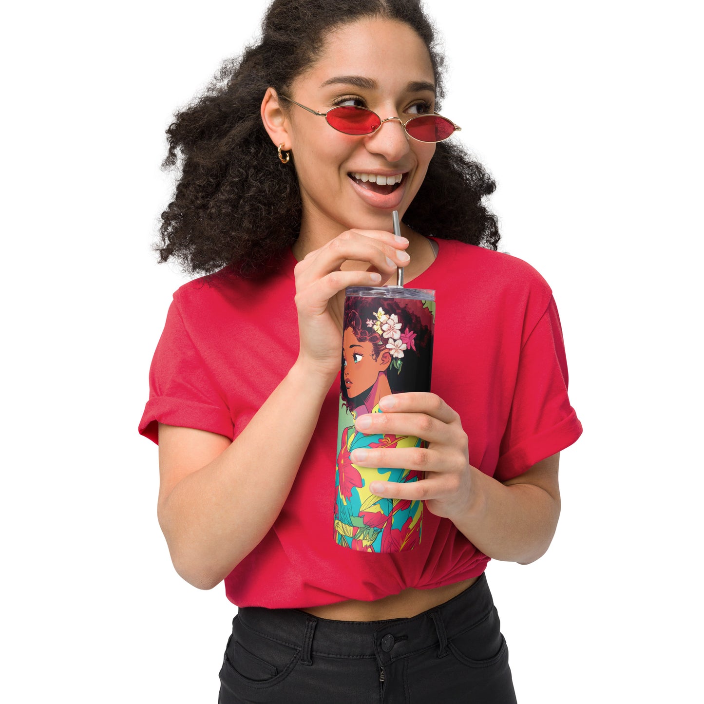 Hawaiian Beauty Stainless steel tumbler