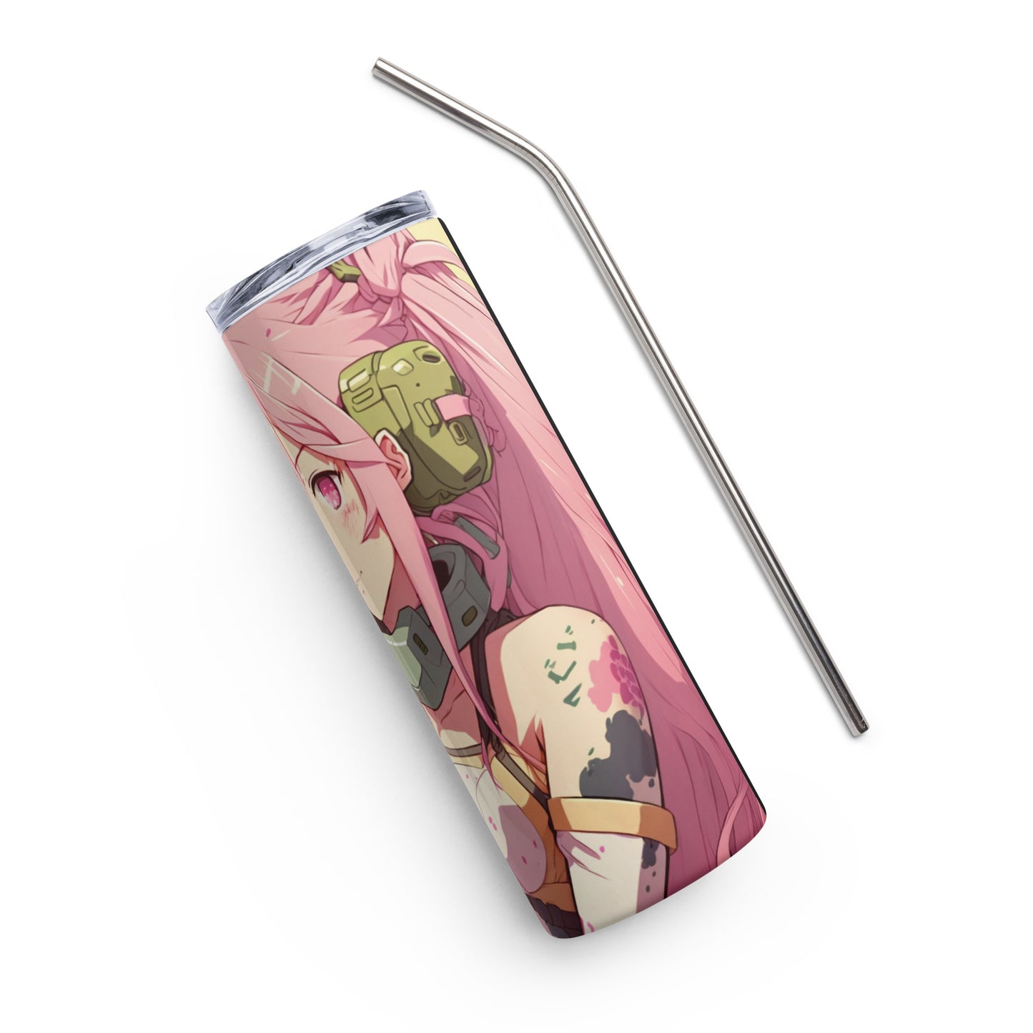 Anime Girl with Guns Stainless steel tumbler
