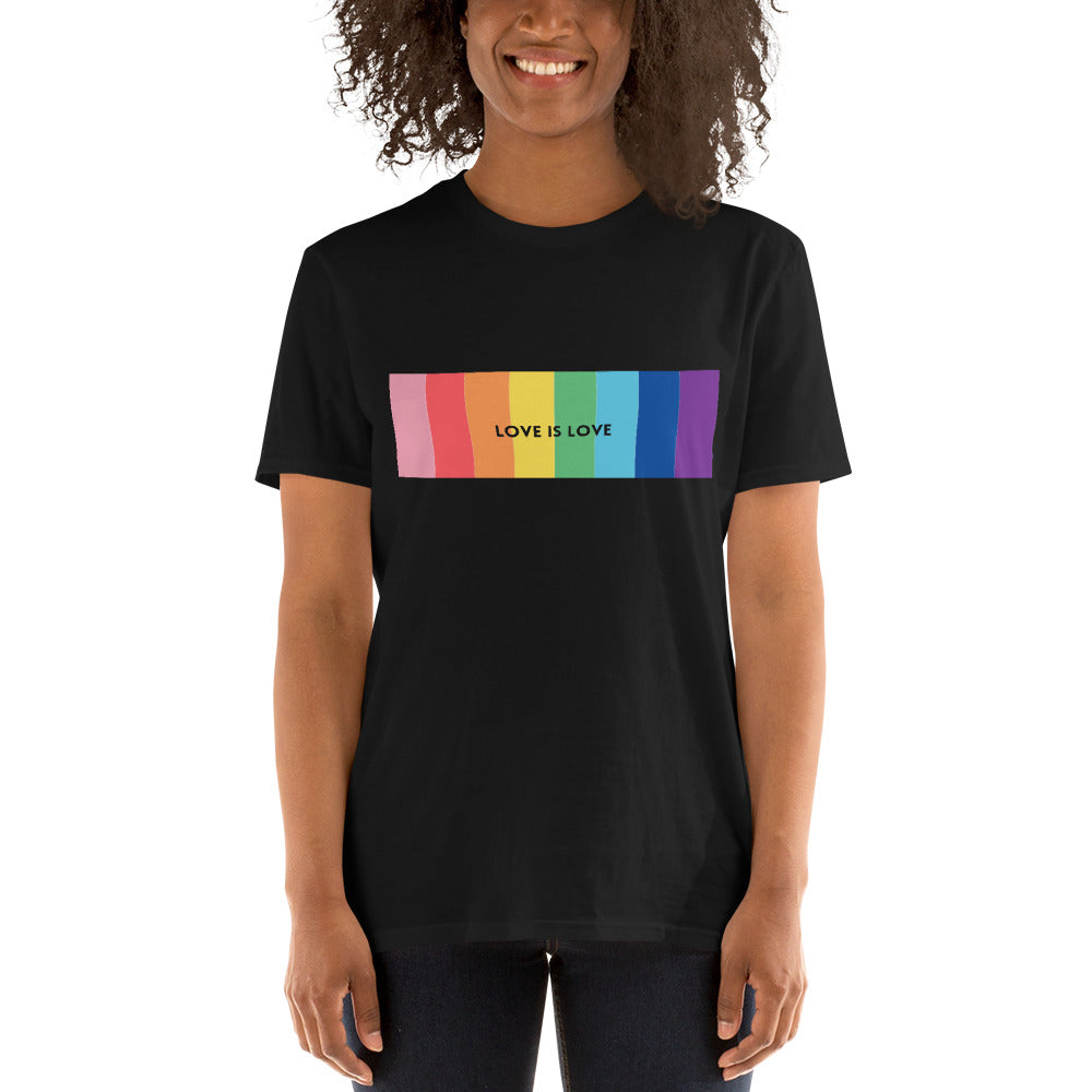 Pride rainbow Love is Love SOFT Short-Sleeve Unisex T-Shirt