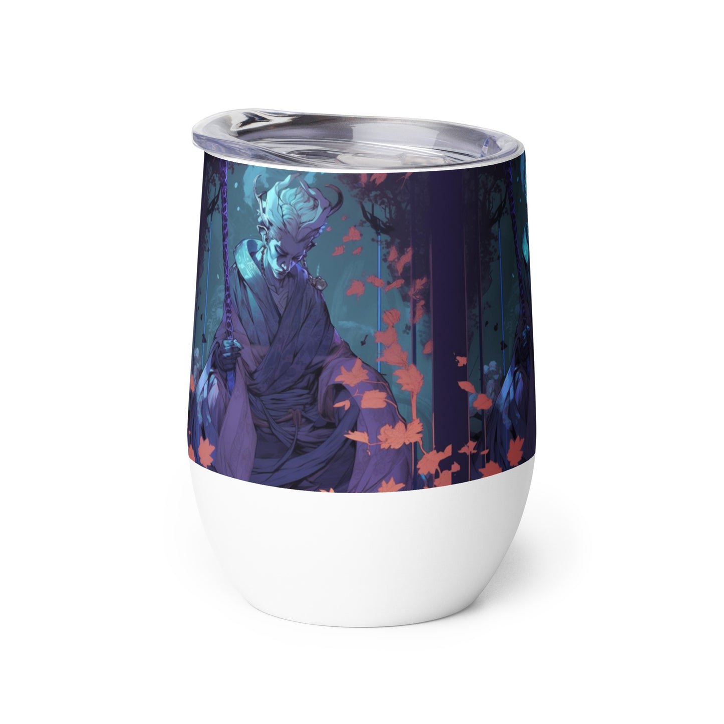 Blue Demon Samurai #2 stainless steel Wine tumbler cup