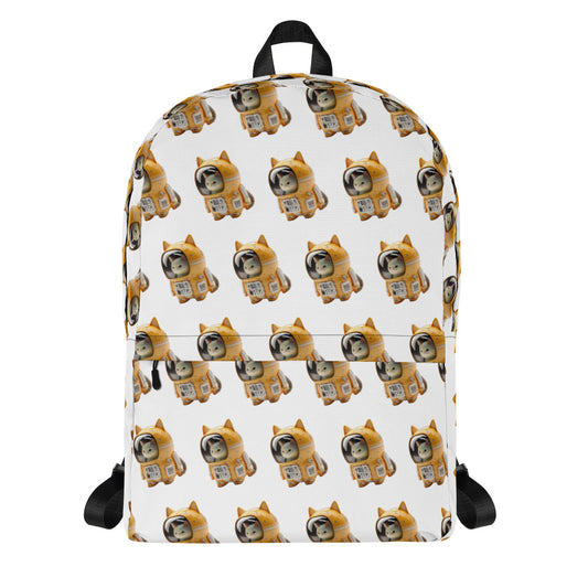 All Over Print Astronaut Space Kitty Cat Medium Backpack