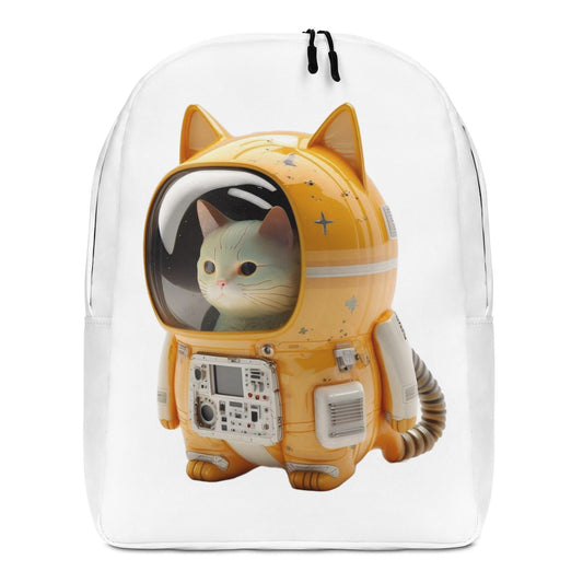 Astronaut Space Kitty Cat Minimalist Backpack