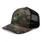 Wild Green Axolotl Camouflage trucker hat