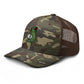 Wild Green Axolotl Camouflage trucker hat