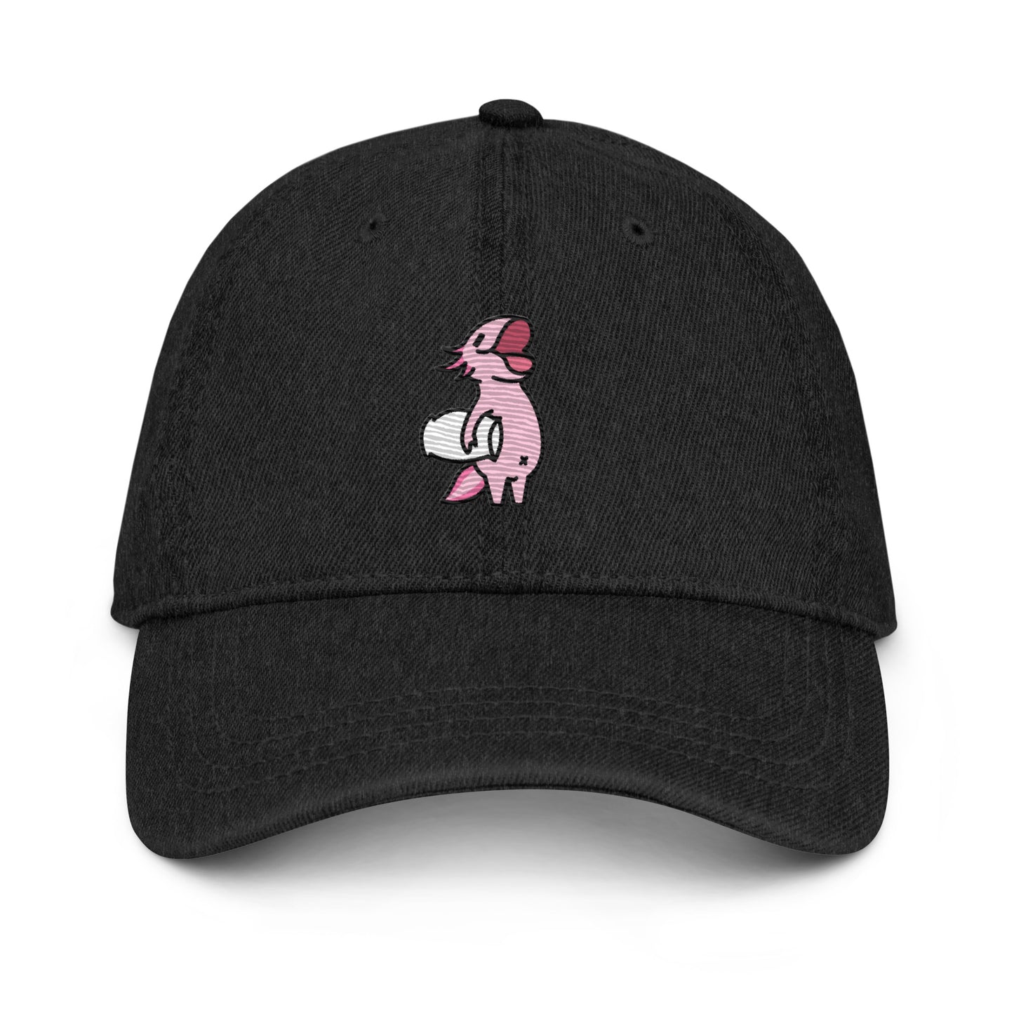 Pink Axolotl Denim Hat