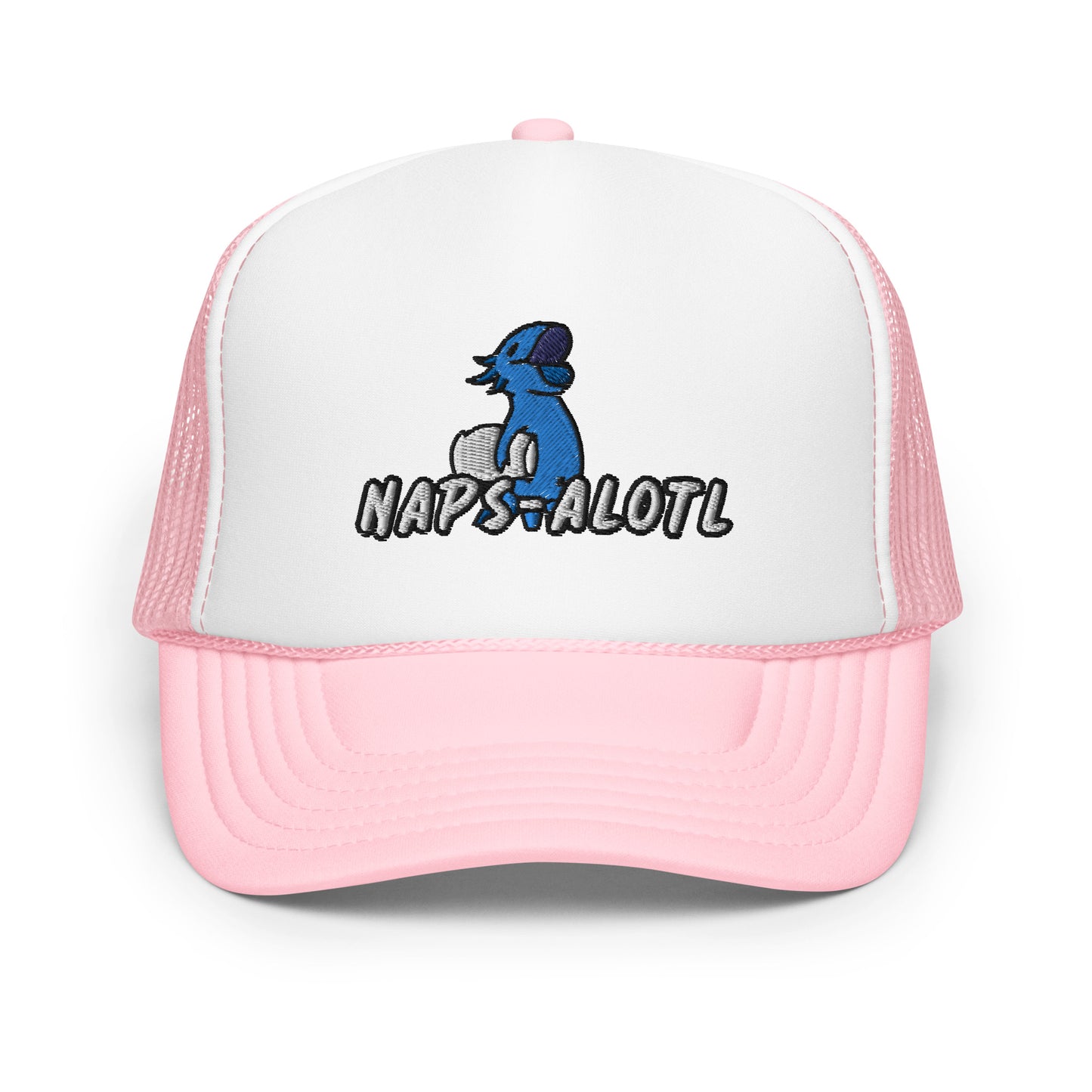 Blue Axolotl Naps-alotl Foam trucker hat