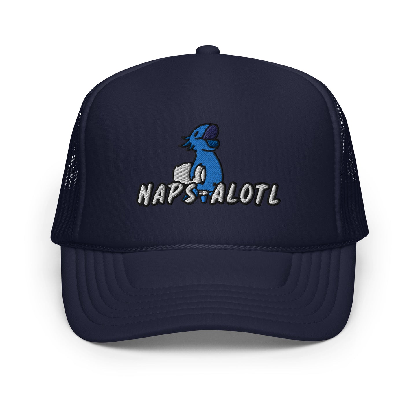 Blue Axolotl Naps-alotl Foam trucker hat