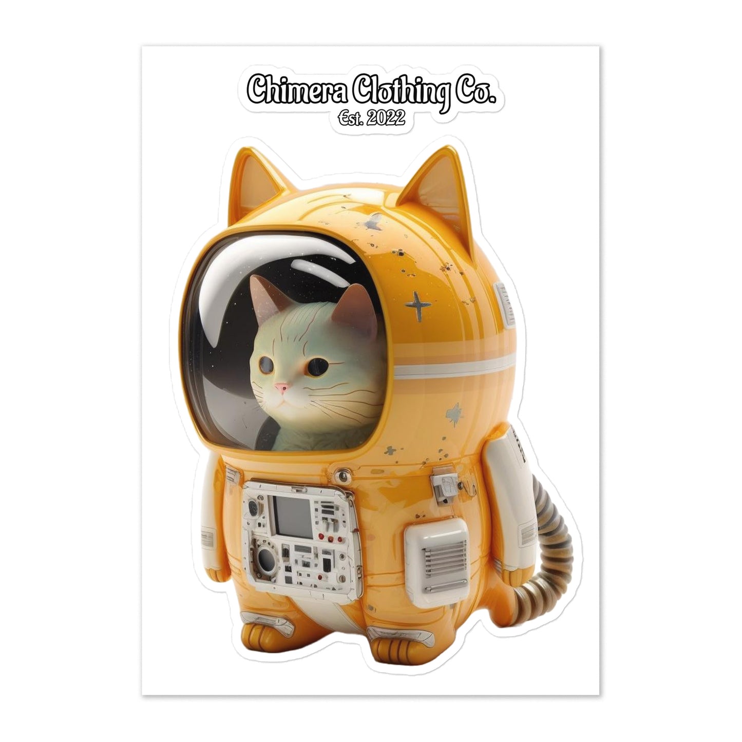 Astronaut Space Kitty Cat Large Sticker