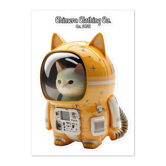 Astronaut Space Kitty Cat Large Sticker