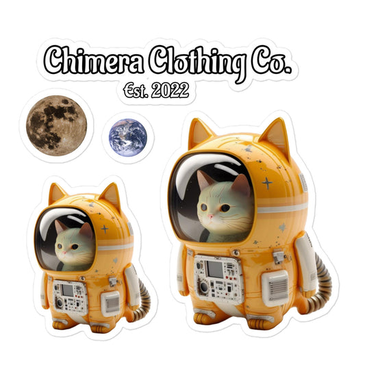 Astronaut Space Kitty Cat Vinyl Bubble-free sticker Sheet