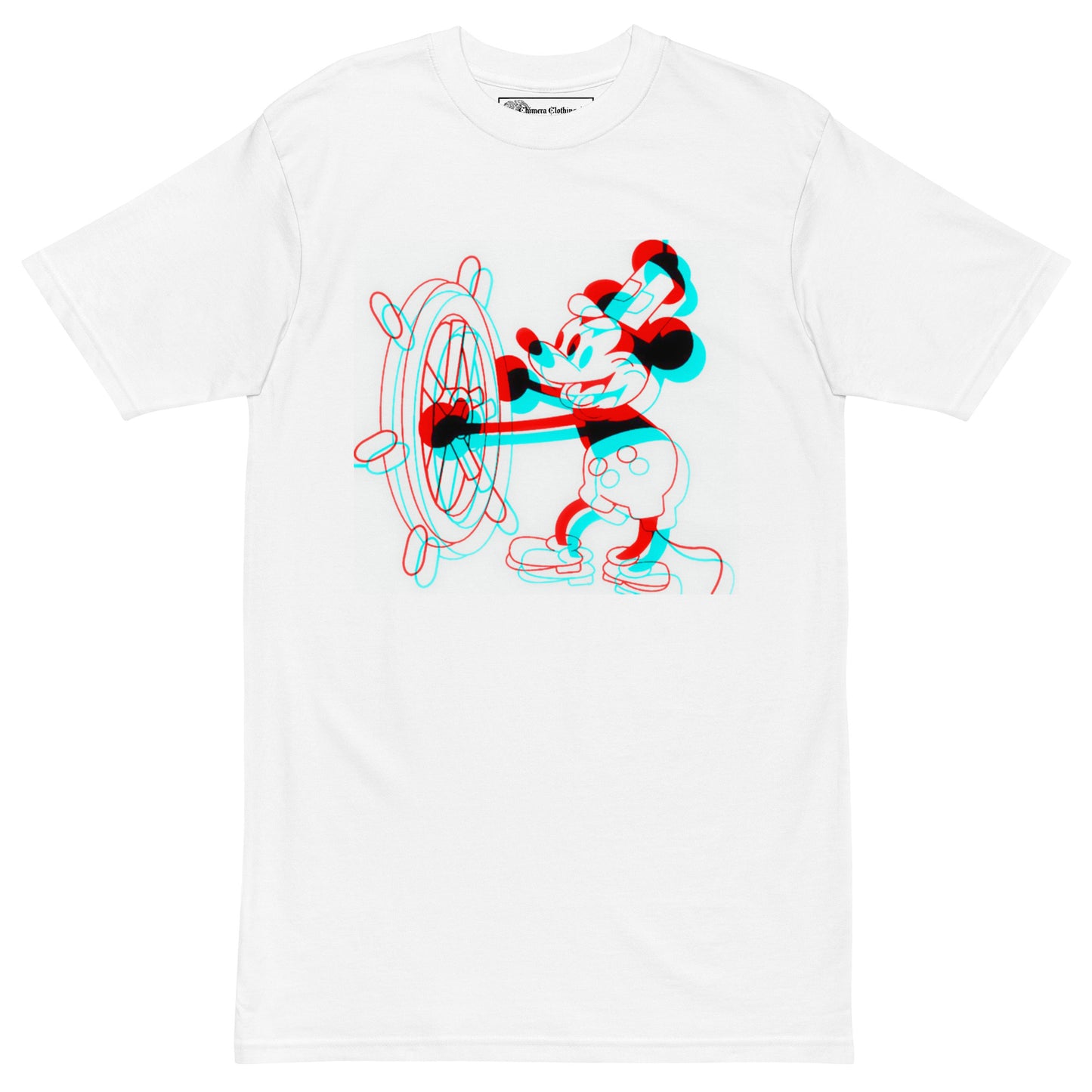 3D Style Steamboat Willie Mouse premium cotton tee shirt