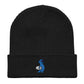Blue Axolotl Organic ribbed beanie hat