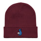 Blue Axolotl Organic ribbed beanie hat