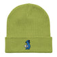 Blue Axolotl Organic ribbed beanie hat