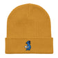 Blue Axolotl Organic ribbed beanie hat