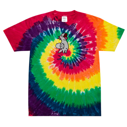 White Axolotl OVERSIZED tie-dye t-shirt