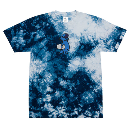 Blue Axolotl OVERSIZED tie-dye t-shirt