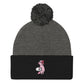 Pink Axolotl Pom-Pom Beanie Hat