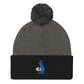 Blue Axolotl Pom-Pom Beanie Hat