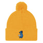 Blue Axolotl Pom-Pom Beanie Hat