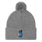 Blue Axolotl Pom-Pom Beanie Hat