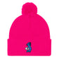 Blue Axolotl Pom-Pom Beanie Hat