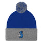 Blue Axolotl Pom-Pom Beanie Hat