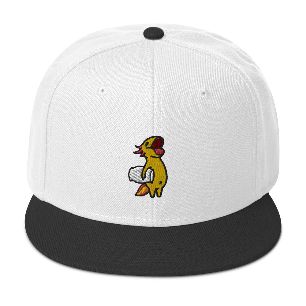 Gold Axolotl Snapback Hat