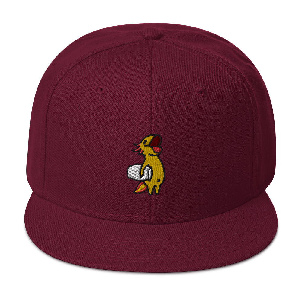 Gold Axolotl Snapback Hat