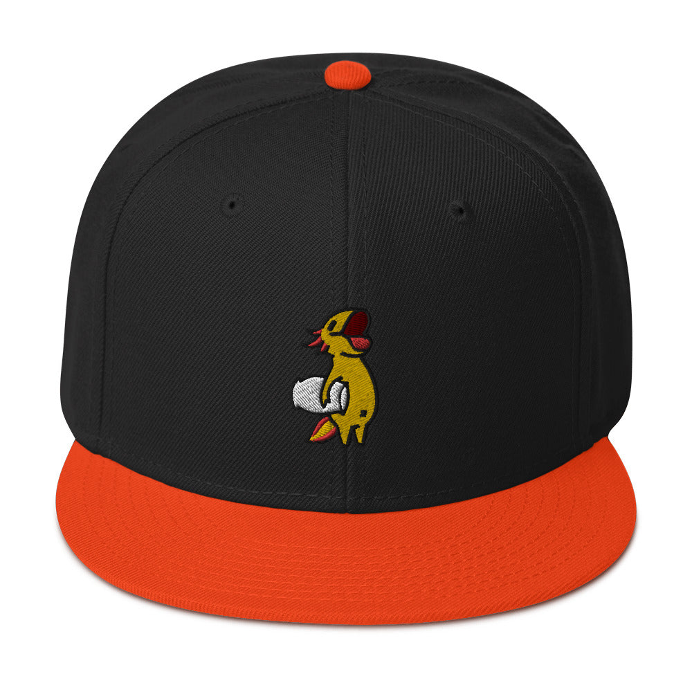 Gold Axolotl Snapback Hat