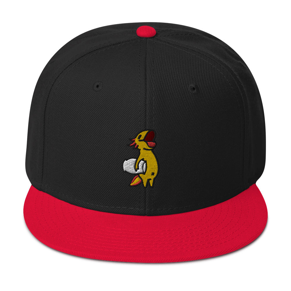 Gold Axolotl Snapback Hat