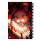 Fire Kitty Cat Spiral notebook