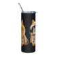 Astronaut Space Kitty Cat 20oz. Stainless steel tumbler Cup with Metal Straw