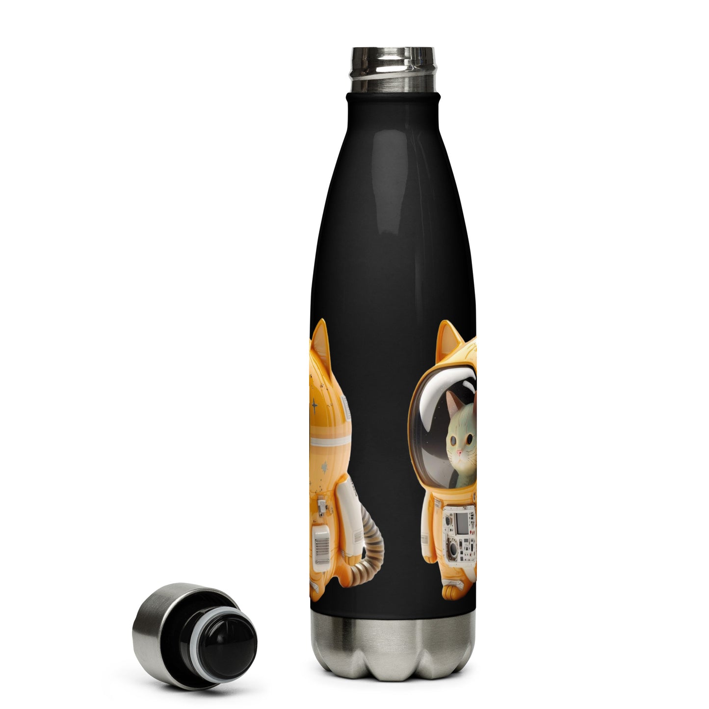 Astronaut Space Kitty Cat 17oz. Stainless Steel Water Bottle