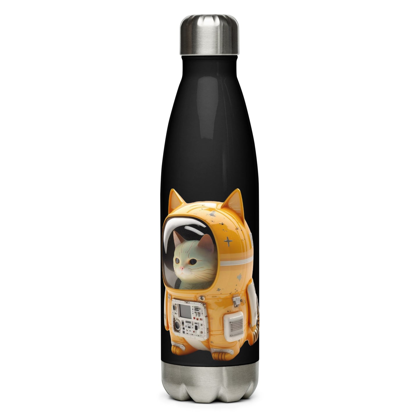 Astronaut Space Kitty Cat 17oz. Stainless Steel Water Bottle